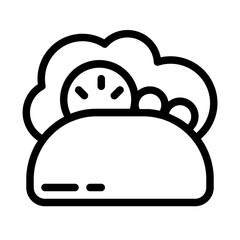 Flatbread Kebab Line Icon