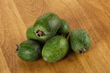 Fresh sweet juicy ripe feijoa