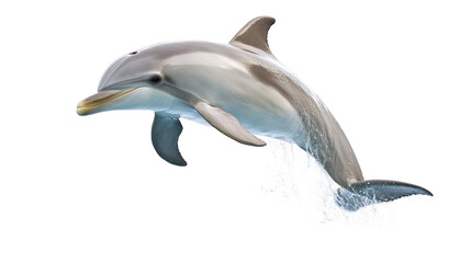 A playful dolphin leaping out of the water