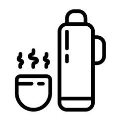 Hot Water Line Icon