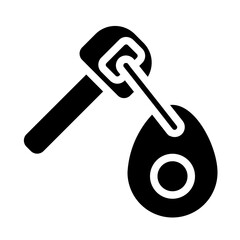 Key with RFID Solid Icon