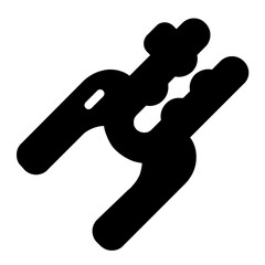 Mass Clamps Solid Icon