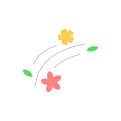 Spring Flowers with Wind