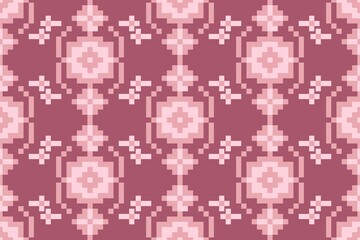 Seamless pixel shapes pattern background design decoration for a variety of fabrics 