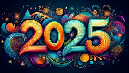 Obraz premium new year 2025