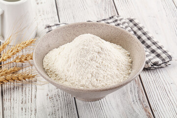 Wheat flour heap for bake