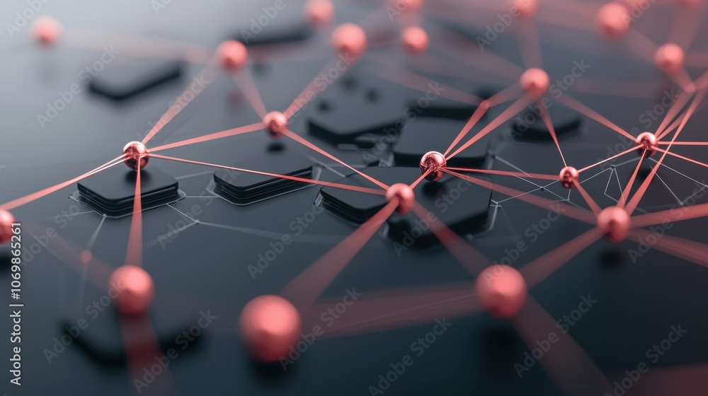 Poster a graphic illustration of a world map with interconnected nodes representing servers and data center