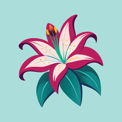 lily flower vector art illustration for elegant floral decor