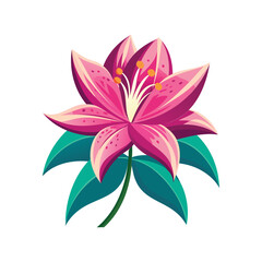 lily flower vector art illustration for elegant floral decor