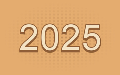 2025 Happy New Year design vector. trendy new year 2025 design template.