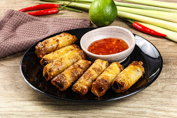 Vietnamese fried stuffed spring roll
