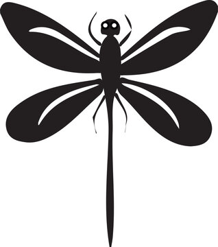 recommend clip art: Dragonfly silhouette vector style with white background