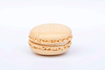 Close-up of vanilla macaroon biscuit