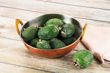 Sweet ripe juicyfruit feijoa