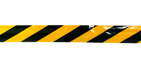  black and yellow caution tape isolated on transparent background