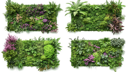 Chic Vertical Gardens With Lush Greenery and Vivid Plants Generative AI