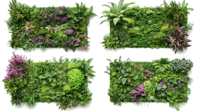 Chic Vertical Gardens With Lush Greenery and Vivid Plants Generative AI