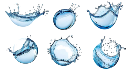Bubbles Splashing on a Clear Transparent Surface Generative AI