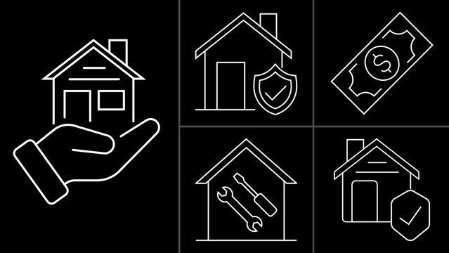 Financing & Insurance Line Icons