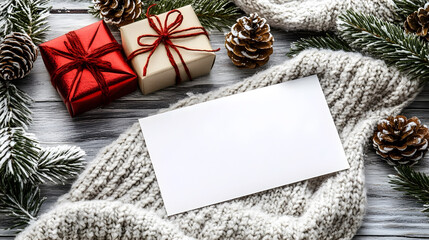 Obraz premium Joyful Christmas decorations background