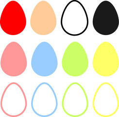 Easter icons set
