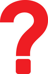 red question mark isolated