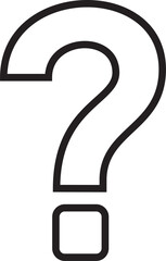 question mark on white