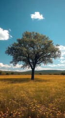 autumn landscape with tree