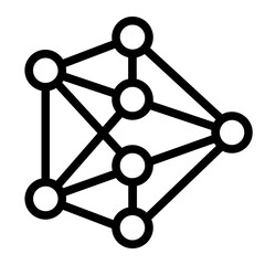 Neural Network Diagram Line Icon