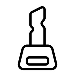 Traditional Car Key Line Icon