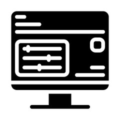 Obraz premium Website Layout Adjustment Solid Icon