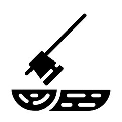 Wood Splitting Solid Icon