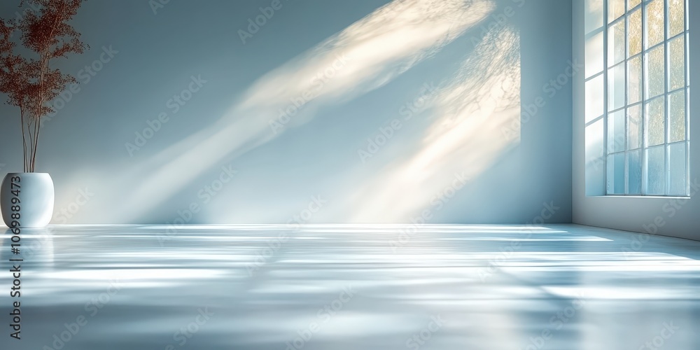 Poster minimal abstract blue background ideal for product display