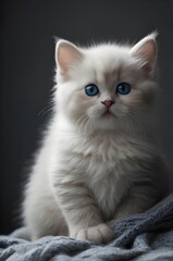 Cute Fluffy Kitten in Adorable Pose