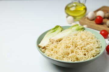 Concept of tasty fast food - instant noodles