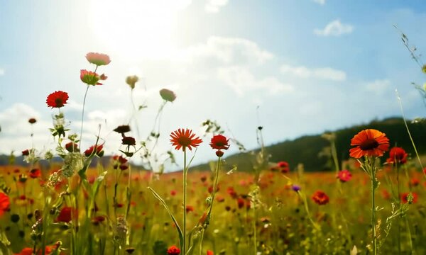 Kebun bunga yang luas 