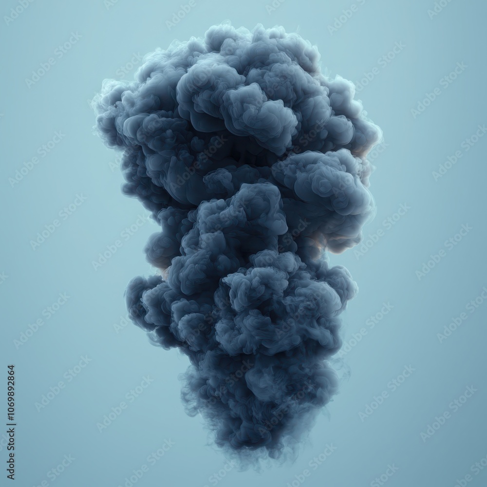 Poster create a stunning sooty smoke cloud with dense and dark textures for graphic design projects