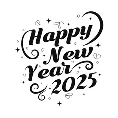 Happy New Year Handwritting desain