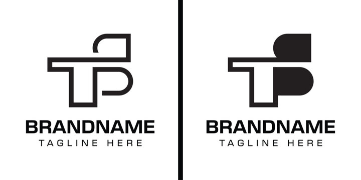 Letters TS or ST Monogram Logo Set, suitable for any business with TS or ST initials