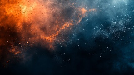 Fototapeta premium Grainy Texture Gradient Background Design in Teal, Orange, and Black for Poster, Banner, Landing Page Backdrop in Adobe Stock