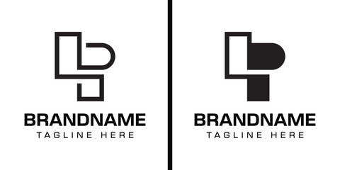 Letters LP or PL Monogram Logo Set, suitable for any business with LP or PL initials