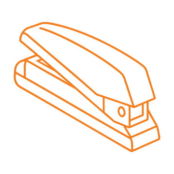 recommend clip art: simple stapler line art design for office stationery