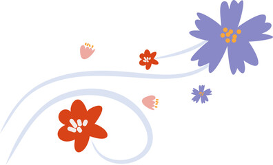 Spring Flower with Wind