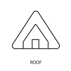 Roof line icon vector with editable stroke