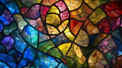  Step into a realm of enchantment and beauty, where a colorful stained glass window transforms the ordinary into the extraordinary.