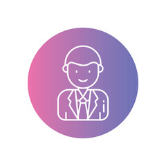Lawyer vector icon stock illustration