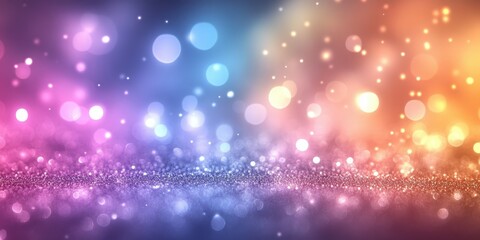 Colorful Bokeh Background with Sparkle and Glitter
