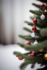 ia generated. christmas tree and decorations. decorated christmas tree. christmas tree with candles