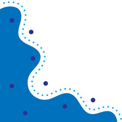 Blob Corner with Dotted Line