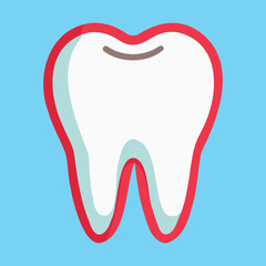 tooth vector icon and silhouette design for dental care and health illustrations
